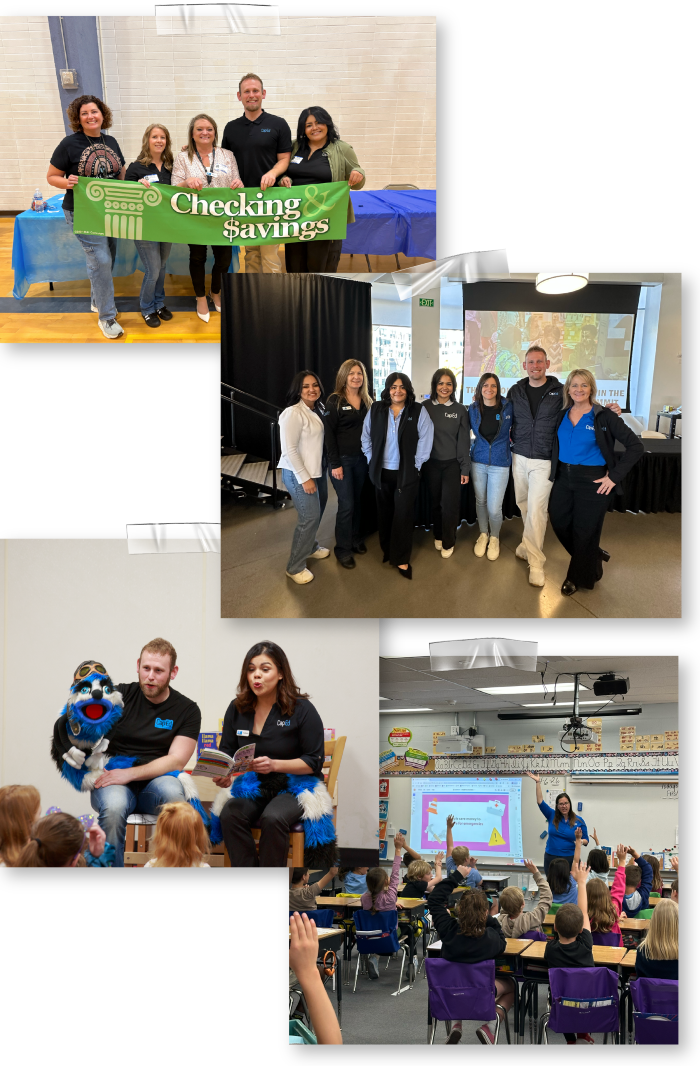 CapEd staff members doing community outreach focused on financial literacy and education.