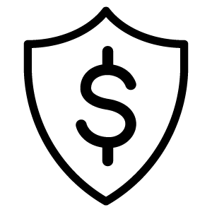 Two shields with a checkmark over the top of them.